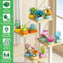 Qinline 24 Pack 6-12, Easter Gifts for Kids Succulents Flower Bouquets Building Blocks with Gift Cards for School, Boy