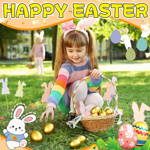 Digwry 36 2.3" Pcs Golden Easter Eggs Plastic, Fillable Shiny Gold Metallic Plastic Easter Eggs Empty for Easter