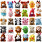 LMAZEPMQ Mini Plush Animal Toy Set,Cute Animals Keychain Decoration for Kids,Goodie Bag Fillers,