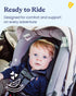 2-in-1 Travel Bug GoldBug Baby & Toddler Car Seat Head Support - Black
