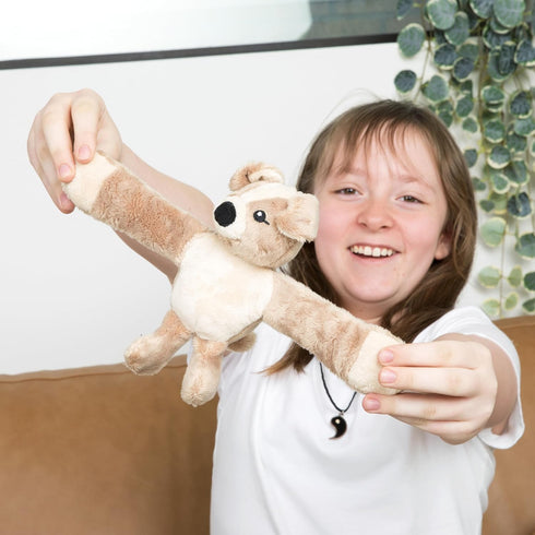 2+ HUGIMALS Hug Babies Charlie the Puppy Cute Mini Plush Stuffed Animal Bracelet for Kids | Soft & Cuddly Portable