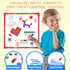 GLEEHAPY Educational STEM Toy, Mosaic Magnetic Puzzle with 300 Foam Building Blocks, Math Counting Activities
