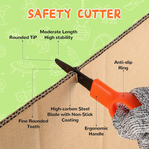 Zitranse Cutter,148 Girls,5 6 7 9,Building Set,Ageds 4+ Cardboard Cutting Tools for Kids with Storage box,Safe DIY PCS