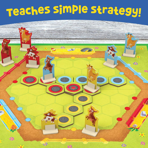 Peaceable Kingdom Bouncin’ Billy Goats Board Game - Family Strategy Game for Kids and Adults