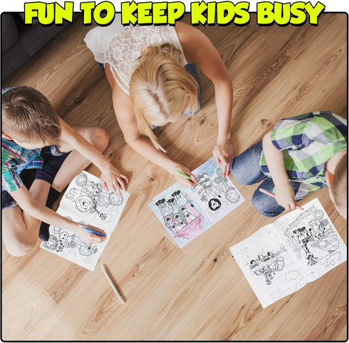 72Pcs 9"x11" (Pack 72) Zoo Animal Coloring Books Bulk for Kids - Animal Party Favors with Jungle Safari Animals