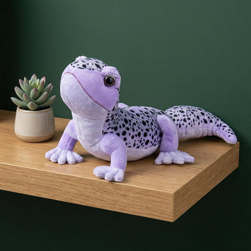 Frankiezhou Home 17inch Purple Leopard Geckos Plush - Lifelike Leopard Geckos Lizard Stuffed Animal, Simulation Geckos