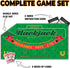 36x72Blackjack Set 2 Double Sided Poker Mat Table Topper, Casino Felt Cover, Texas Hold'em Cloth, Blackjack & Texas