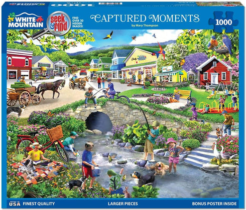White Mountain Puzzles Captured Moments Seek & Find, 1000 Piece Jigsaw Puzzle for Adults