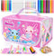 DreamyCandy 70PCS Axolotl Washable Markers Set with Glitter Pencil Case,Art Supplies for Kids