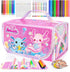 DreamyCandy 70PCS Axolotl Washable Markers Set with Glitter Pencil Case,Art Supplies for Kids