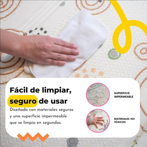 78"x59" Miotetto Foldable Baby Play Mat Non-Toxic, Reversible, Waterproof, Portable Baby Mat for Floor, Foam mat