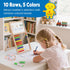 308 100 Counting Wooden Abacus for Kids Math - Double-Sided Blackboard Whiteboard for Toddlers with Magnetic Number