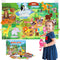 Taika Zoo Animals Felt Story Board Set, 41Pcs Jungle Animals Toys, 43x28 inch Thicker Felt Board, Interactive