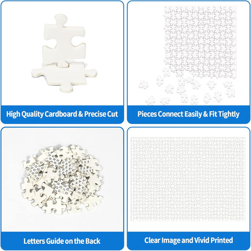 Jigsaw Puzzles 1000 Pieces for Adults Blank Jigsaw Puzzles Pure Blank White Puzzles Solid Color Hardest Puzzles Hell Difficulty Jigsaw Puzzle for Adult Teens Toy Gift Hanging Decor