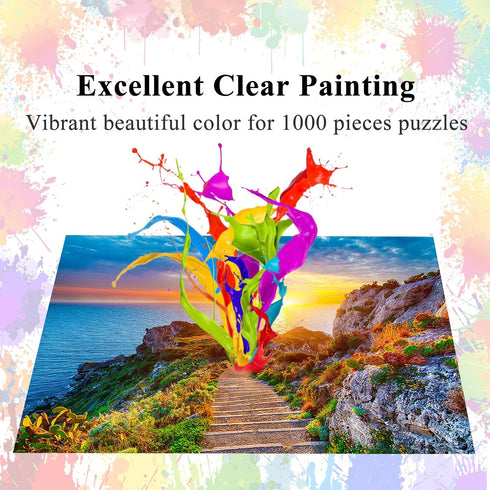 HUADADA Jigsaw Puzzles for Adults, 1000 Pieces Cape Milazzo, Interlock Perfectly, Home Decor Birthday Party Gift