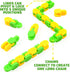 Neureyte 46 Pack 24 Links Wacky Tracks Snap and Click Fidget Toys,Fidget Snake Toy for Party Favors,Plastic Chains