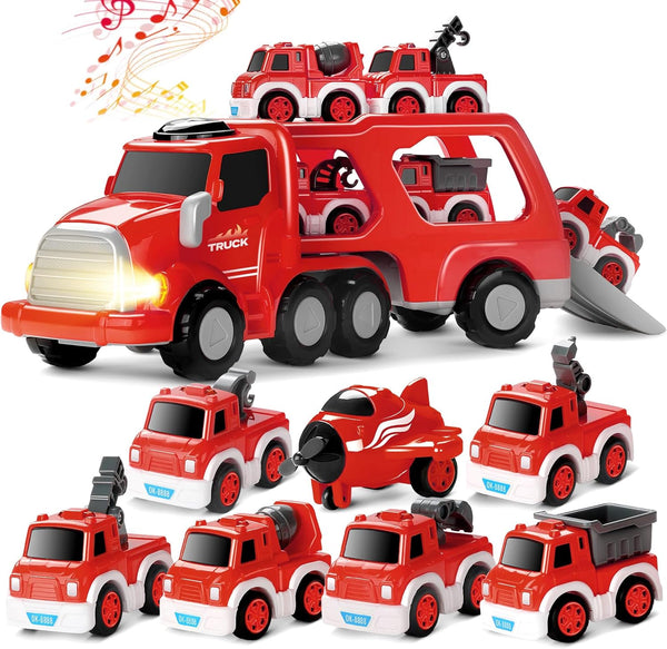 MindPal Fire Truck Toy for 3 4 5 6 7 Years Old Toddler