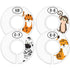 Baby Closet Size Dividers - 7X Safari Nursery Closet Dividers for Baby Clothes - Elephant Giraffe Zebra Lion Monkey