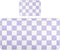 SyXIOP Purple and White American Plaid Cooling Baby Waterproof Crib Mattress Cover 28"