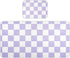 SyXIOP Purple and White American Plaid Cooling Baby Waterproof Crib Mattress Cover 28"