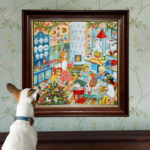 1000 23" 23" eeBoo Piece Puzzle - Swedish Holiday Kitchen Jigsaw Puzzle for Adults, Square x Made with Recycled Board