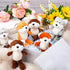 12 Pcs Cute Stuffed Animal Toy, 4 Inch Mini Plush Turtle Puppy Dog Pig Keychain for Birthday Party Favors
