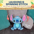 KIDS PREFERRED Disney Laughing & Spinning Stitch Stuffed Animal Plush Toy for Babies & Toddlers, Multicolor