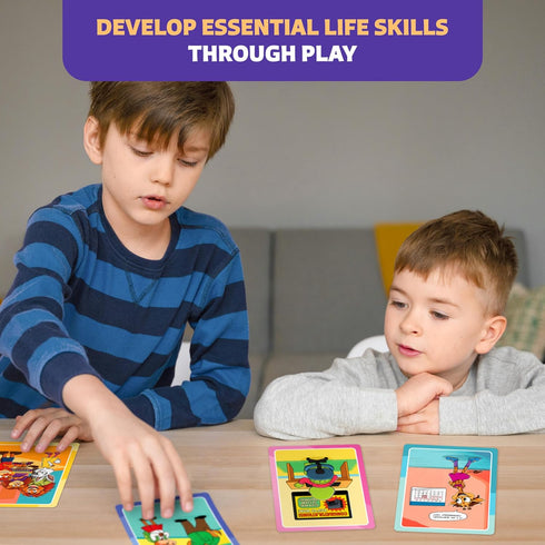 Pack 120 4+ Who What Why Mega Conversation Cards for Kids Counseling & Speech Therapy Materials with Picture Cards & Wh