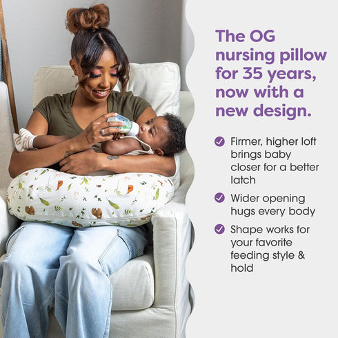 Boppy Nursing Pillow, Bare Naked - Larger, More Supportive Pillow for Breastfeeding and Bottle Feeding with Higher