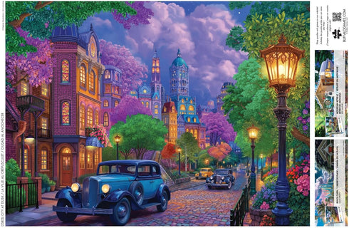 1000 26.75 19.75 Buffalo Games - Bigelow Illustrations - Night and Day - City at Dusk - Piece Jigsaw Puzzle for Adults