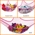 Jumbo Toy Hammock 83" Stuffed Animals Storage Net, Extra Large Kids Mesh Toy Organizer Wall Sling (Pink)