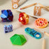 6PCS 3D 3D JOYIN Printed Fidget Toys, Spin Fractal Click Gear Fidget Toy, Metallic Color Printed Fidget Toy for Favors