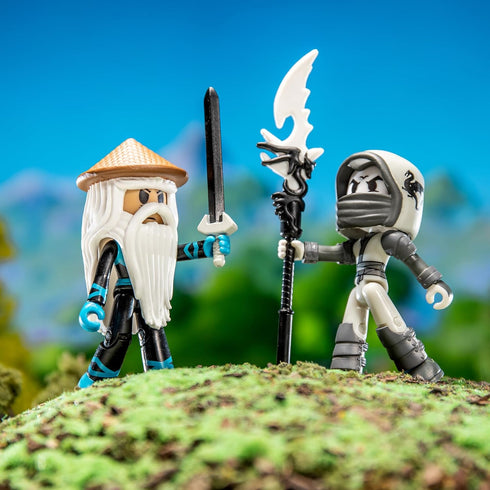 Mystery Figures 6 Pack - Six 2.75-Inch Action Figures with Unique Accessories, Mix and Match, Exclusive Code