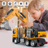TAKGUD 3-5 10.2" Set, Excavator Toy for Boys Year Old, Digger with Lights and Sounds, Construction Site Play Excavator
