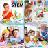 Educational Toys Building Blocks, 244 Pieces Electric Screwdriver DIY Kit for Kids Ages 4-10