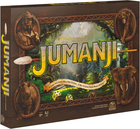 Jumanji The Game - Classic Scary Adventure Family Board Game for Ages 8 & Up