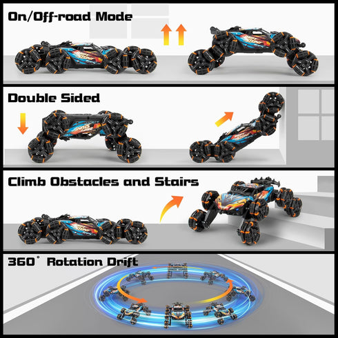 8 6 7 8-12 13 14 2.4Ghz Wheels Hand Controlled RC Stunt Car Toys for Kids Ages Year Old - Gesture Sensing Remote