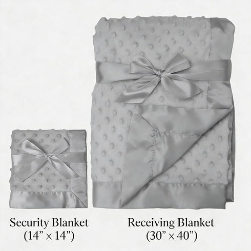 Set, (30" 40") (14" 14"), Cozy, American Baby Company Heavenly Soft Chenille Blanket Receiving Blanket x & Security
