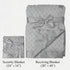 Set, (30" 40") (14" 14"), Cozy, American Baby Company Heavenly Soft Chenille Blanket Receiving Blanket x & Security
