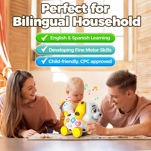 6-12 1st 1 6 7 8 9 10 12-18 Baby Toys Month, First Birthday Gift for Year Old Boys Girls, Musical Crawling & Walking