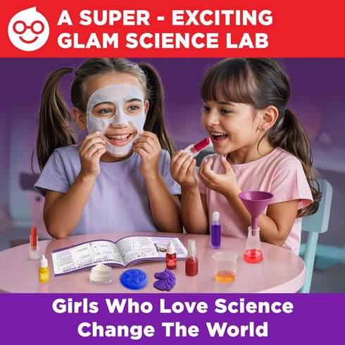 6-8-12 50 6-7-8-9+ Doctor Jupiter Glam DIY Craft, Make-Up Kit for Girls Ages | Lip Gloss, Bath Bomb, Perfume Making Kit