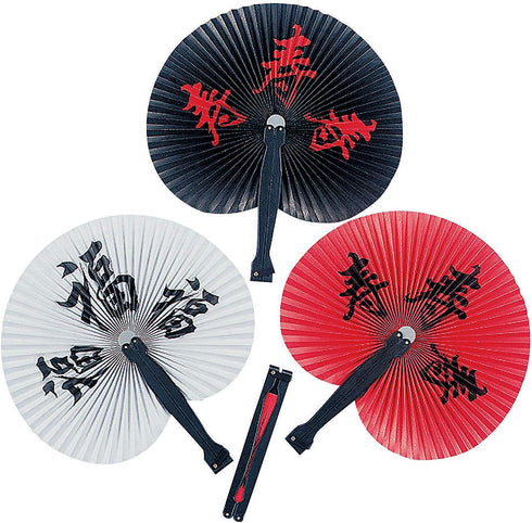 Fun Express Chinese Character Fans, Party Supplies, 12 Pieces