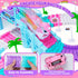 3 4 5 194PCS 4-8 3-6 6-8 Race Track Toys for Year Old Girls Gifts: Unicorn & Shark Flexible Racetrack for Kids Ages |