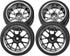 4Pcs HIRCQOO OD 2.55" 1/10 On Road Rubber Tires & 12mm Hex Hub Plastic Wheel Rims for Traxxas