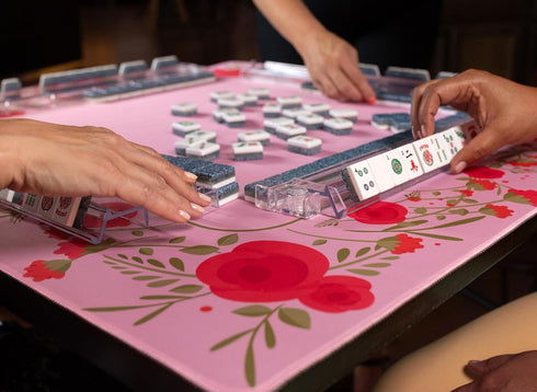 Hutch & Nook Mahjong Mat | 33" Non-Slip Table Cover | Custom Designed for Mahjong, Dominoes, & More