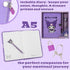Hello Kitty A5 Set, Set Lockable Diary and Pen Stationery - Gifts for Her (Purple)