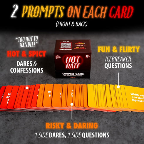 260 2 Classy Girl Hot Date Couples Game for Adults - Spicy, Fun Questions & Dares for Romantic Nights & Deep