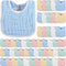Tatuo 50 Pcs Muslin Baby Bibs Bulk Muslin Cotton Teething for Boy