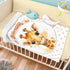 Novusopt Custom Giraffe Baby Blanket with Name Soft Plush Fleece Receiving Blanket for Boys and Girls, Unisex Orange
