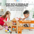 FUNERICA Dollhouse People Figures Playset, Dollhouse Family Little People Figures with Pets, Doll House Accessories